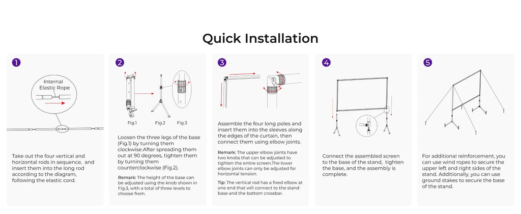 ULTIMEA E-ALR Projector Screen with Stand