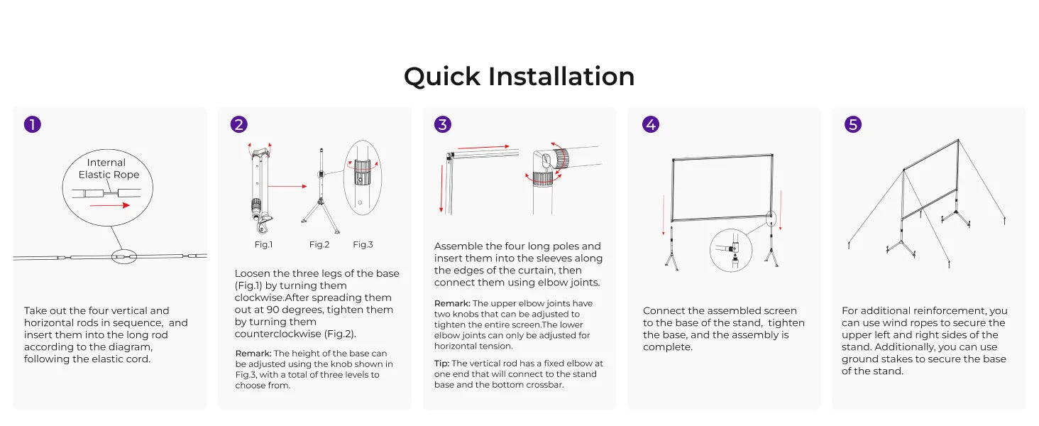 ULTIMEA E-ALR Projector Screen with Stand