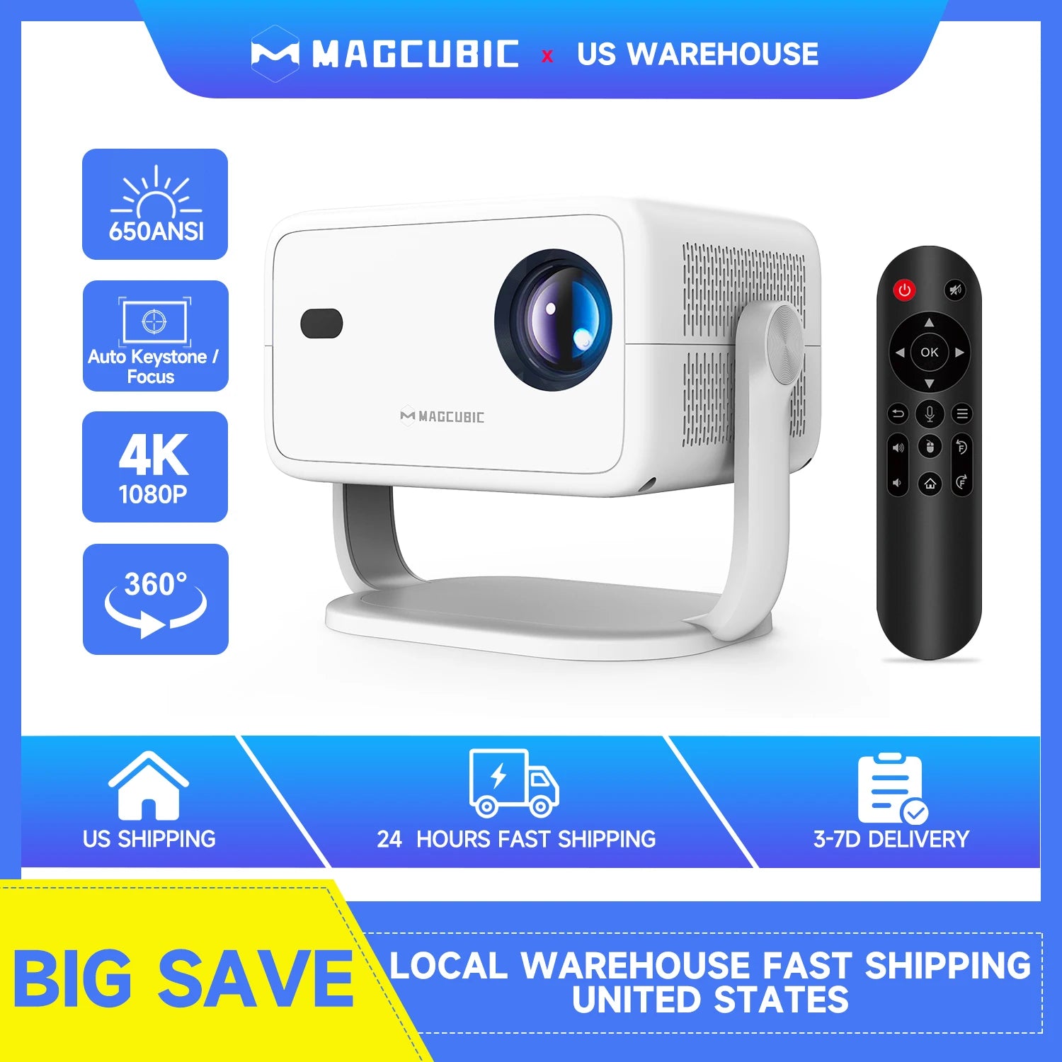 Magcubic 650ANSI L018 4K Projector