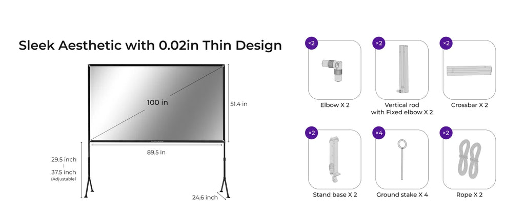 ULTIMEA E-ALR Projector Screen with Stand