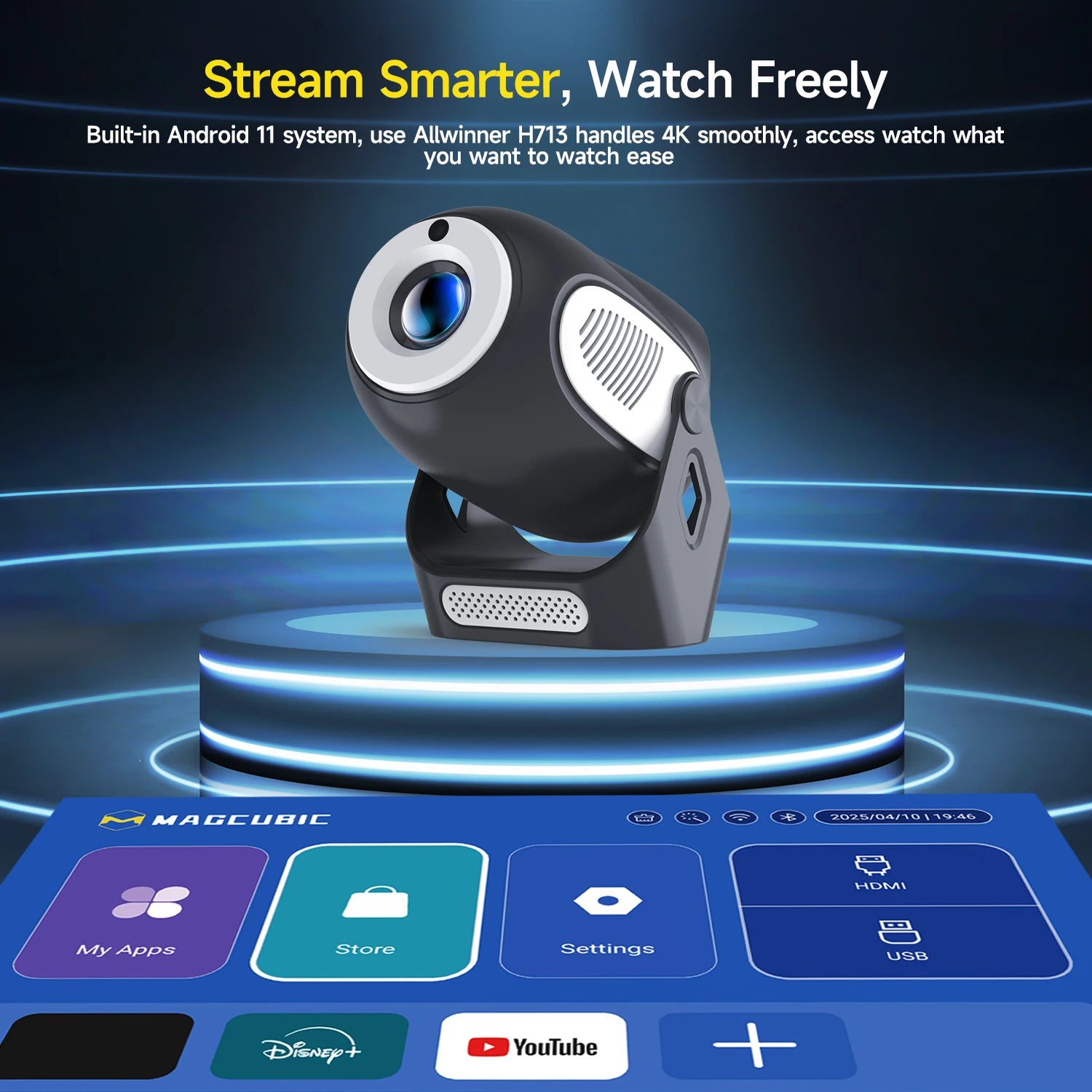 Magcubic HY300X 4K 720P Android 11 Projector