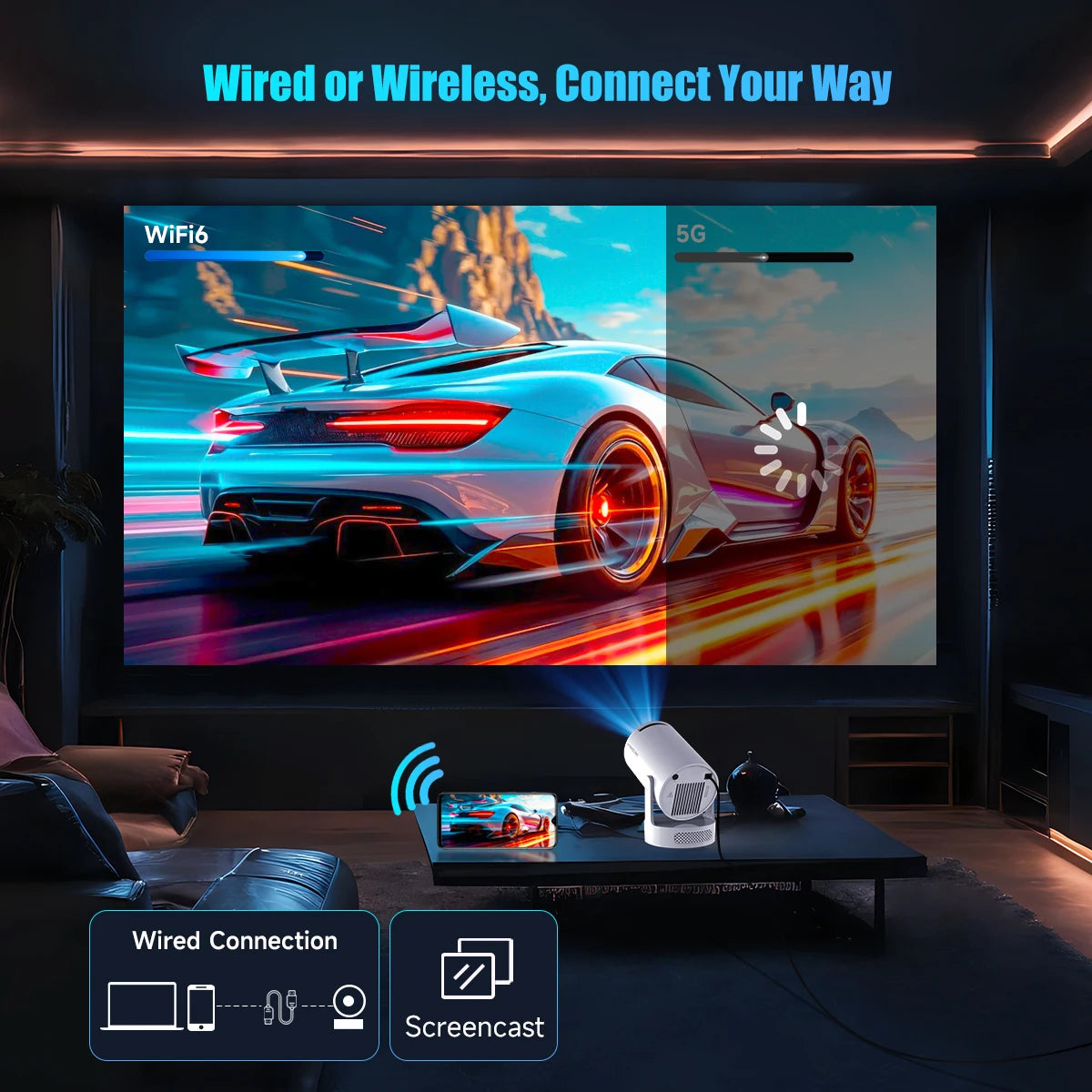 Magcubic HY300 Pro + Projector