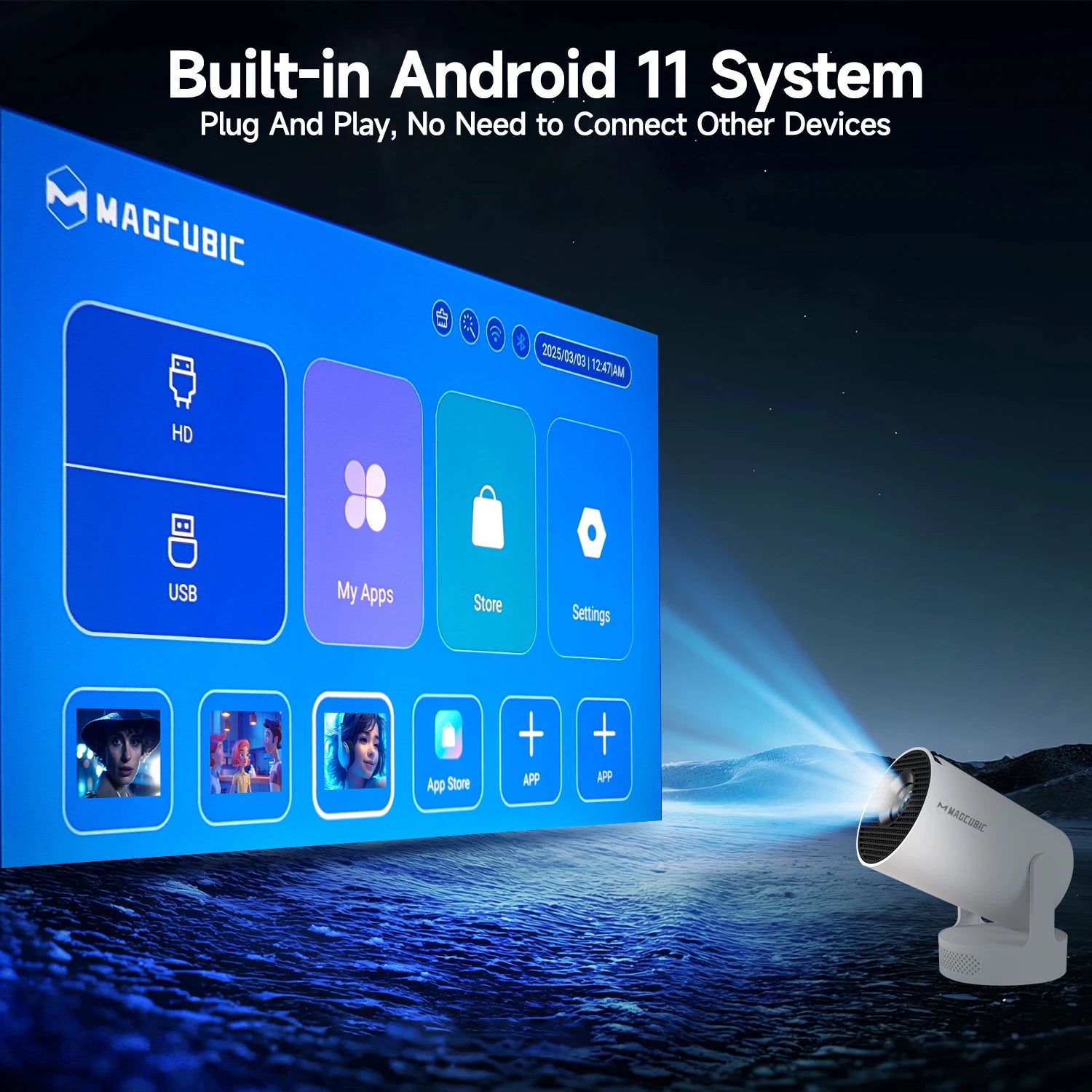 Magcubic HY300 Pro + Projector