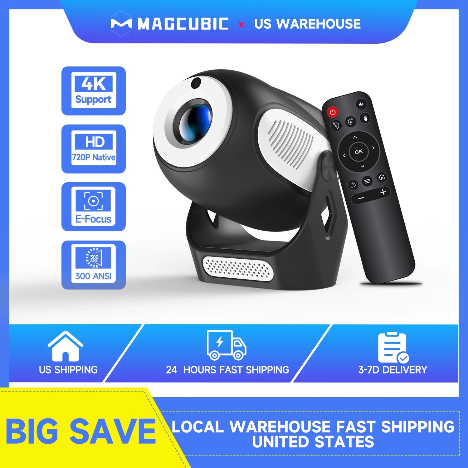 Magcubic HY300X 4K 720P Android 11 Projector