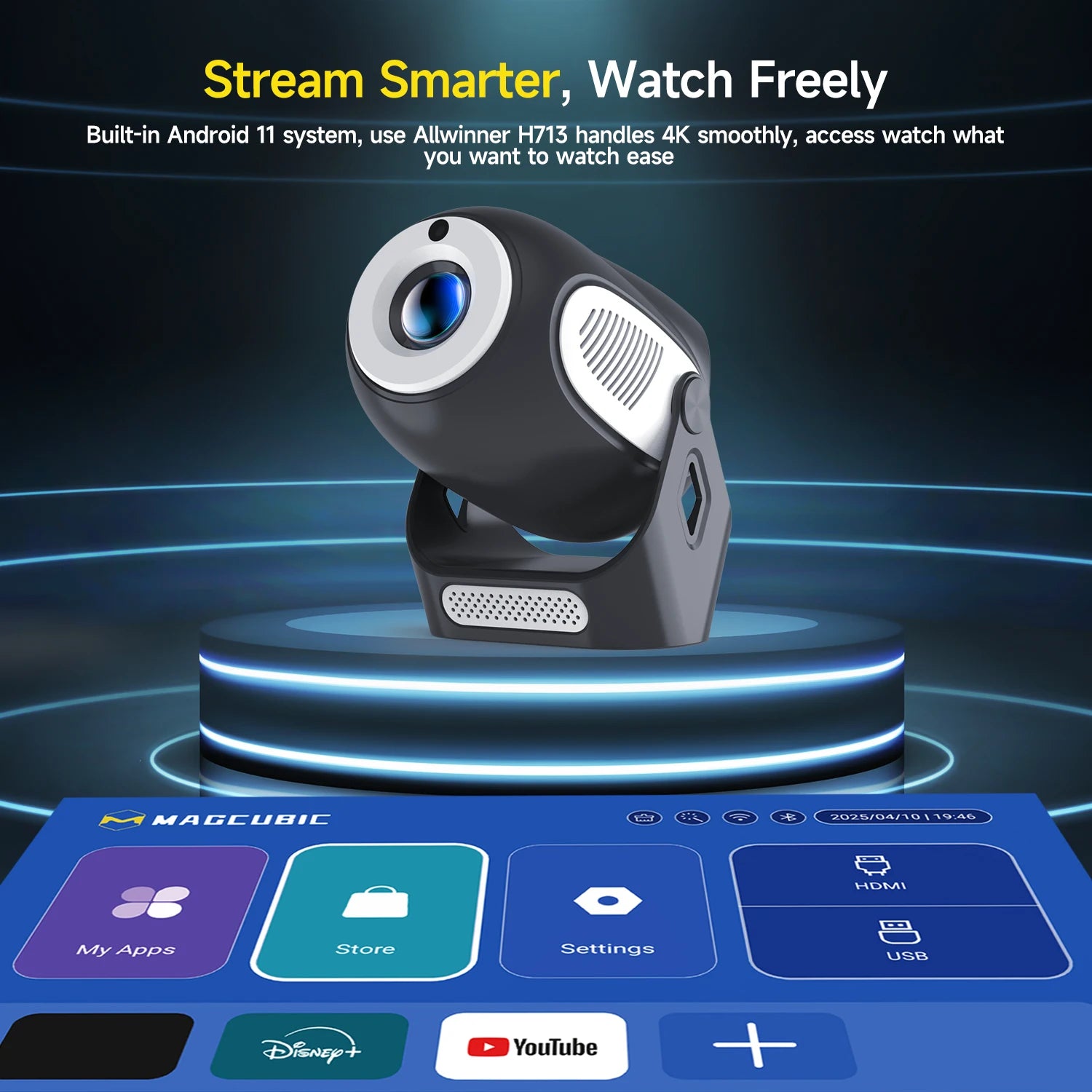 Magcubic HY300X 4K 720P Android 11 Projector