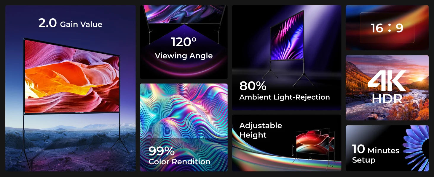 ULTIMEA E-ALR Projector Screen with Stand